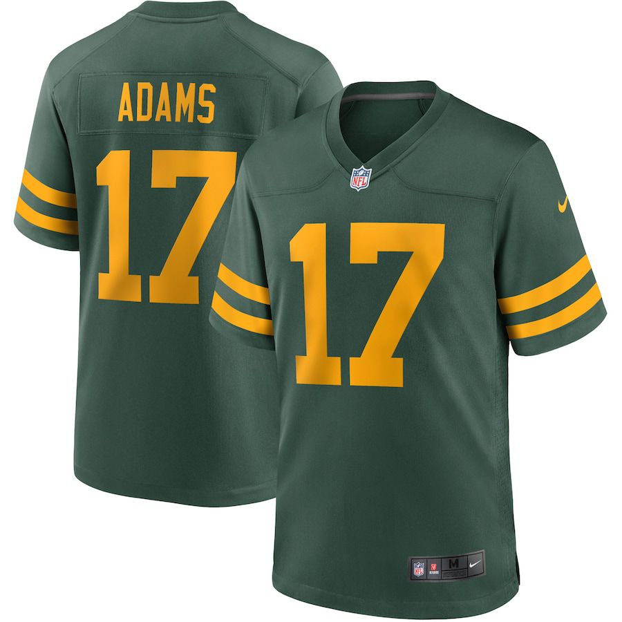 Men Green Bay Packers 17 Davante Adams Nike Green Alternate Game Player NFL Jersey